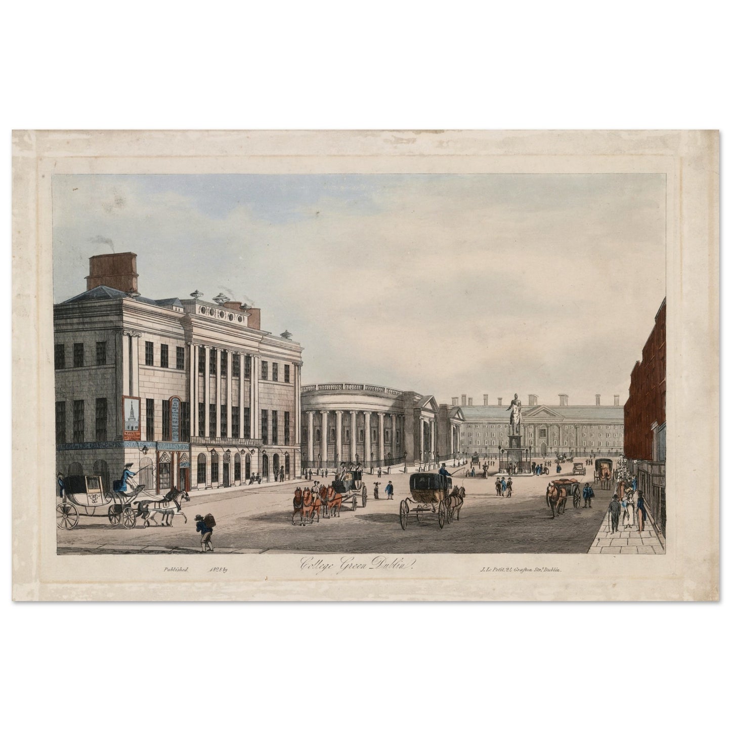 College Green, Dublin – Museum-Quality Reproduction Print – room setting display | Buy Irish Art
