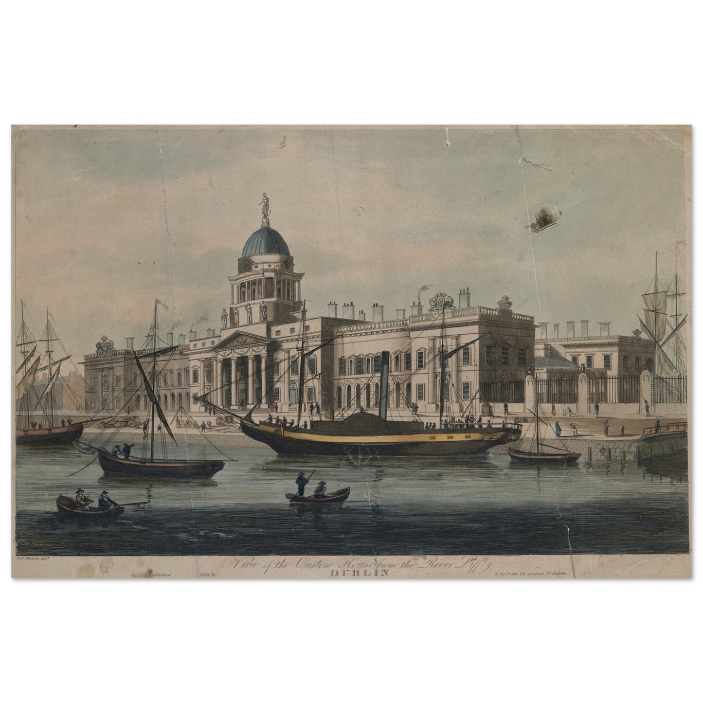 The Custom House, Dublin – Museum-Quality Reproduction Print – room setting display | Buy Irish Art