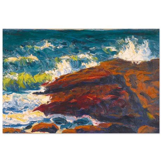 Seascape by Irish Artist Roderic O'Conor Art Print – framed print close-up | Buy Irish Art