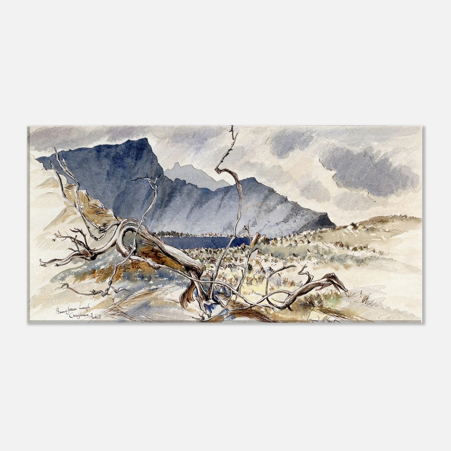 Bunnafreeva, Lough Croaghaun, Achill – Irish Canvas Landscape 30x60 cm / 12x24″ – Irish art canvas print | Buy Irish Art
