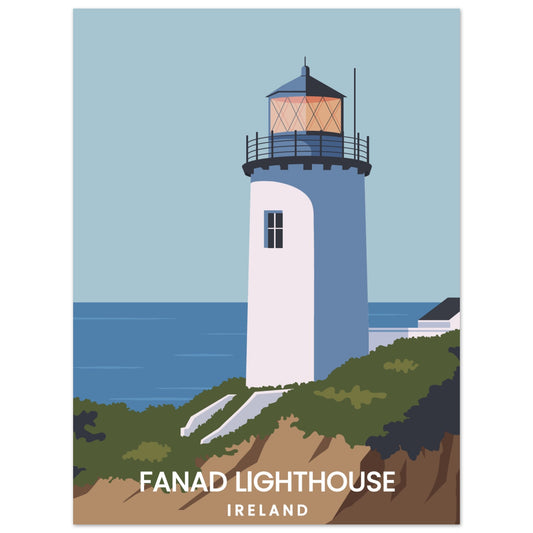 Fanad Head Lighthouse Art Print – framed print close-up | Buy Irish Art