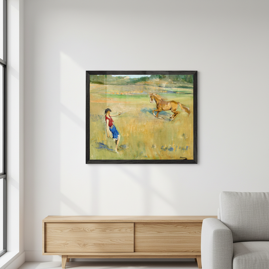 Schooling the Pony – Sir John Lavery Art Print