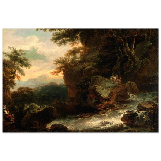 Landscape by Irish Artist Thomas Sautelle Roberts Art Print – framed print close-up | Buy Irish Art