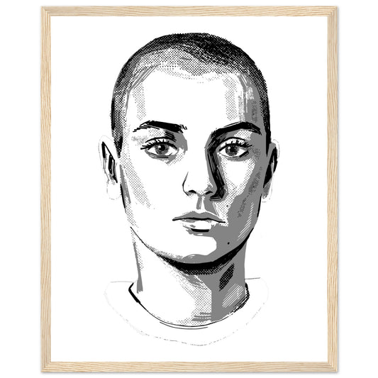 Sinead O'Connor Framed Wall Art Print – framed print close-up | Buy Irish Art