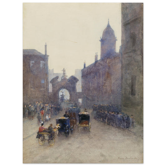 Going to the Levée at Dublin Castle by Irish Artist Rose Barton Museum Quality Art Print – framed print close-up | Buy Irish Art