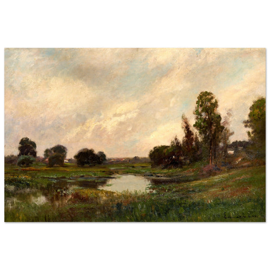 The River by Irish-American Artist Edward Gay Art Print – framed print close-up | Buy Irish Art