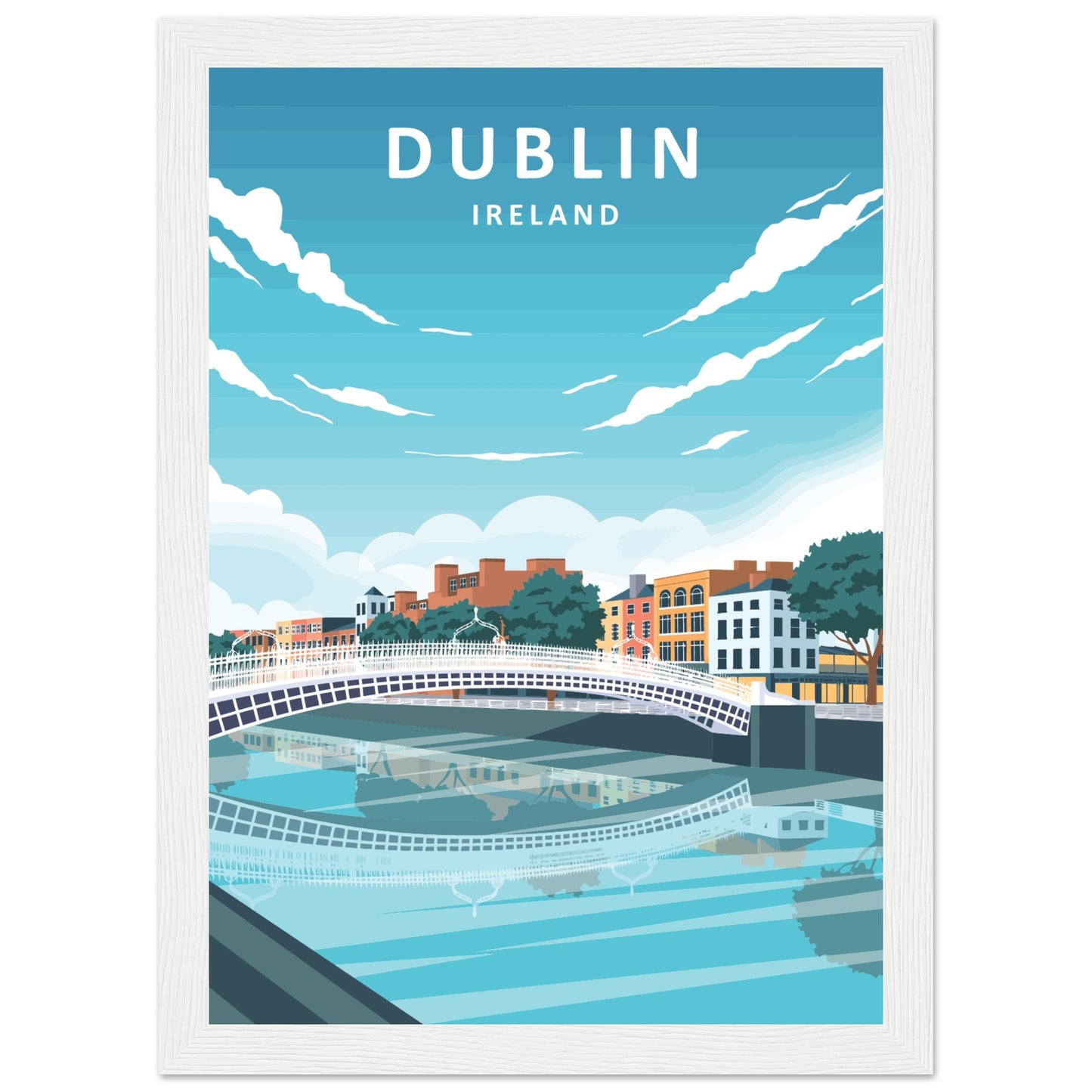 Retro-Reiseplakat Dublin Irland