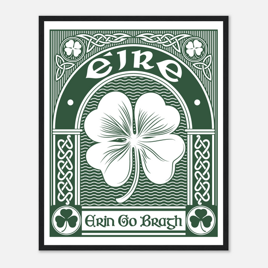 Erin Go Bragh Framed Art Print 40x50 cm / 16x20″ – Irish wall art print | Buy Irish Art