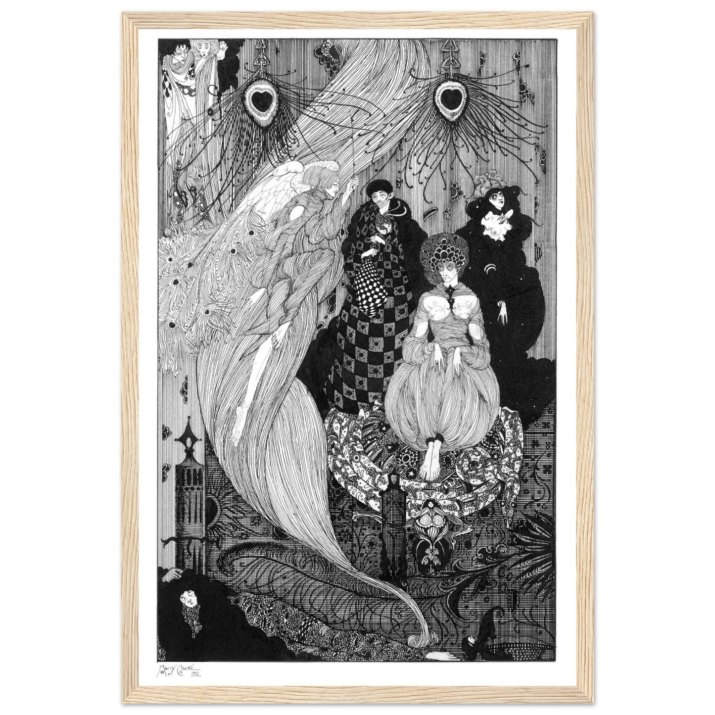Down to the Central Earth, his Proper Scene - Framed Print by Harry Clarke Description: – view 6 | Buy Irish Art