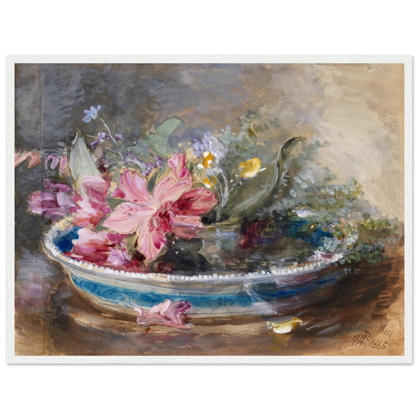 Flowers in a Bowl by James Holland (1865) Framed Print – view 9 | Buy Irish Art