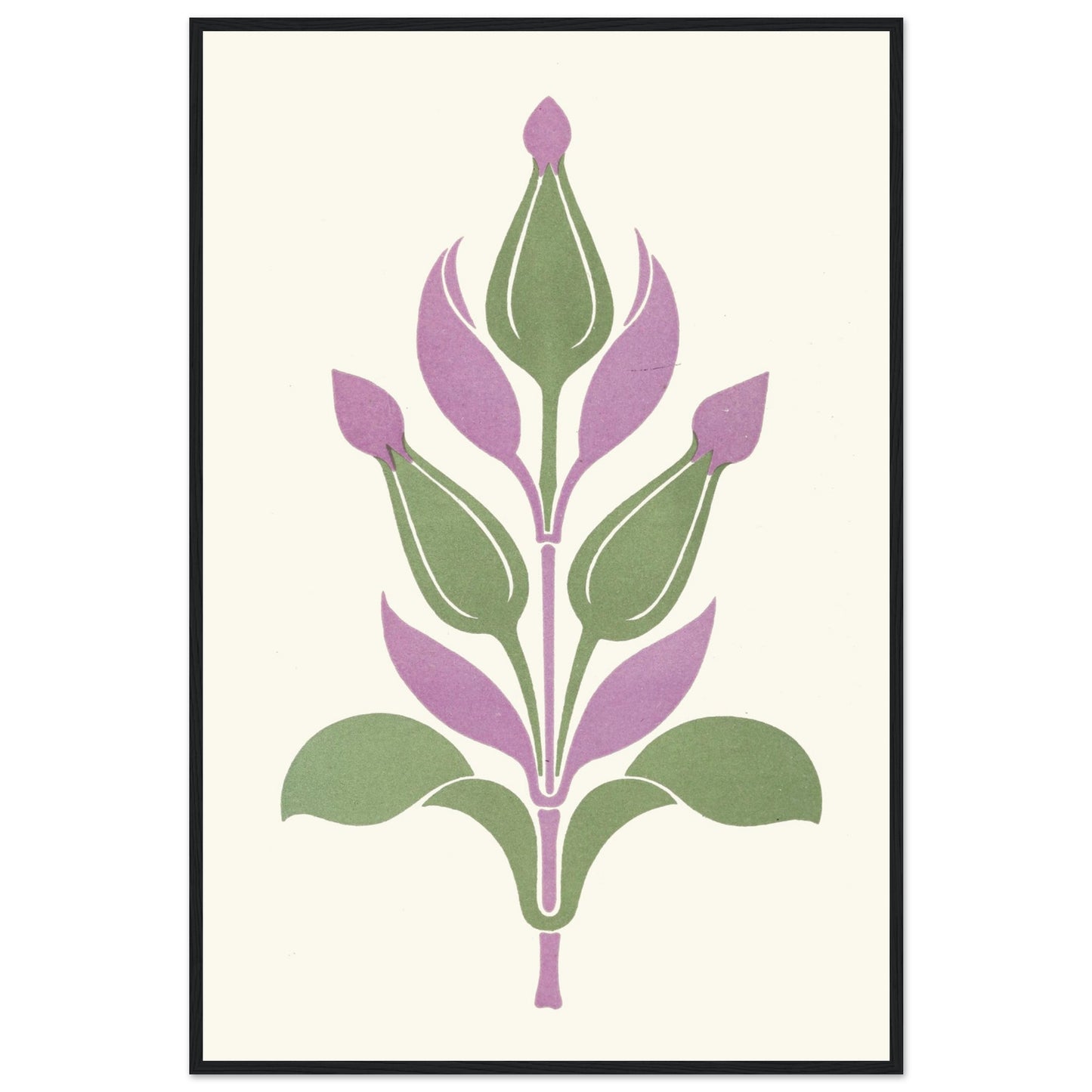 Agreeable Contrast of Plum-Violet and Sage-Green - Framed Art Print by James Ward – detail view | Buy Irish Art