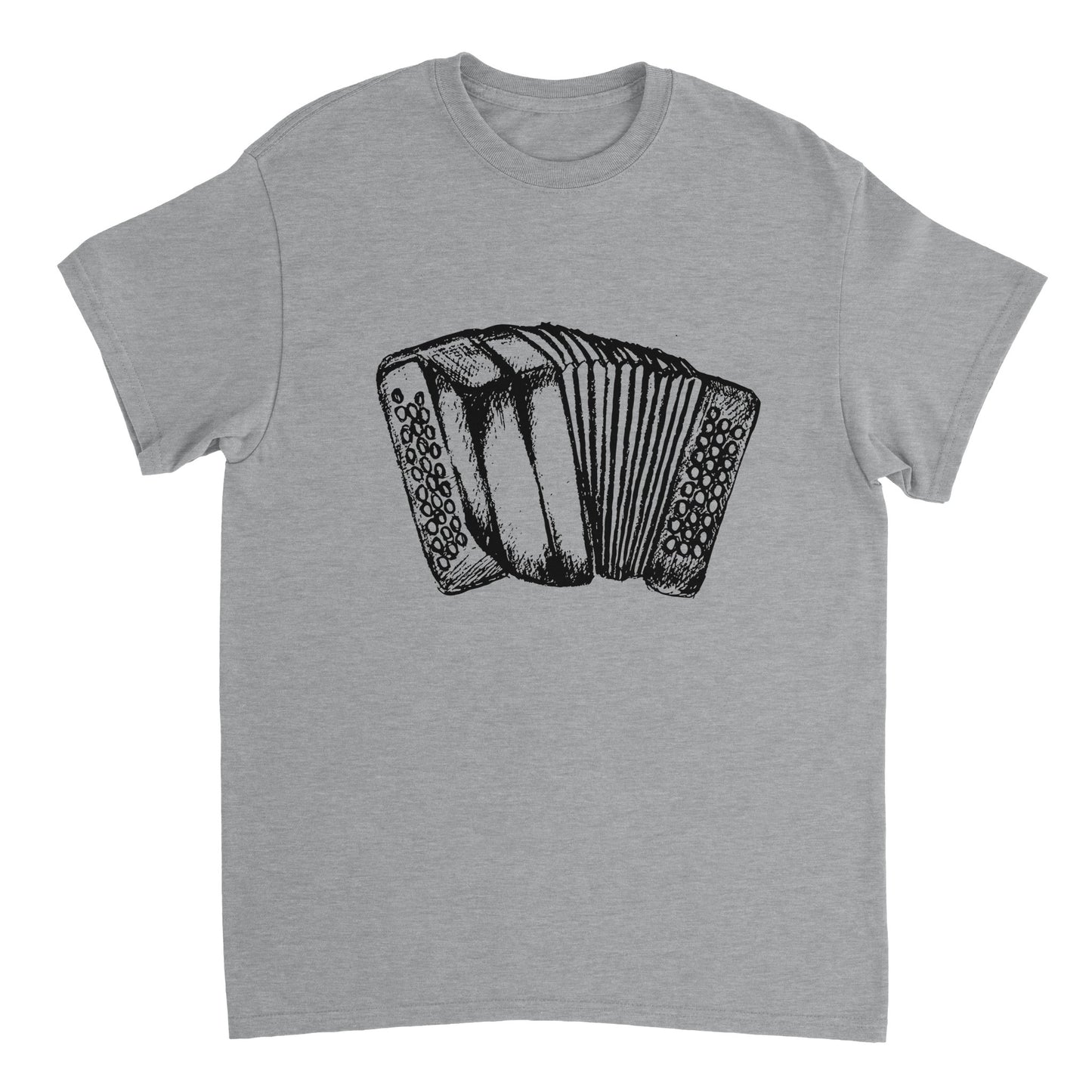 Accordion T-Shirt – back view | Buy Irish Art