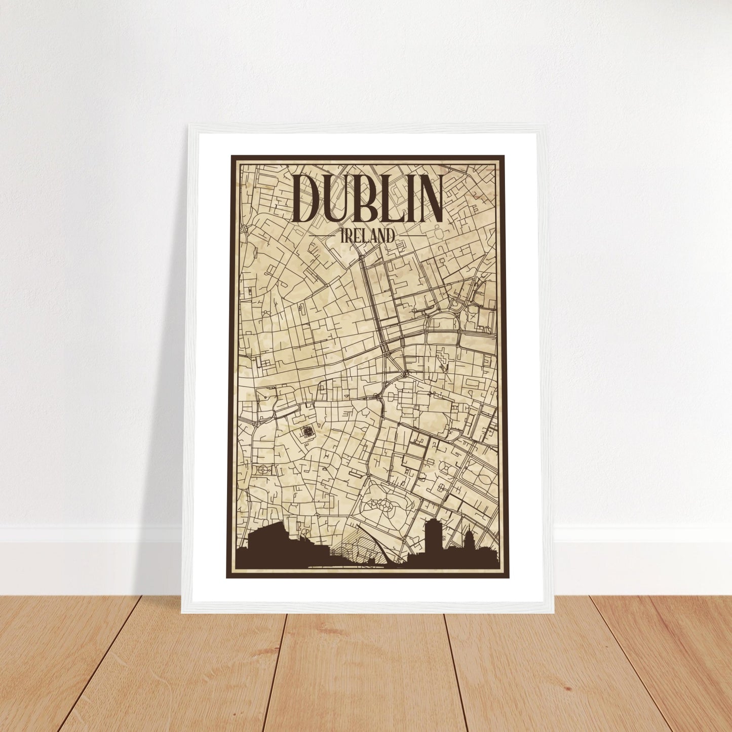Dublin Vintage Stadtplan Drucken