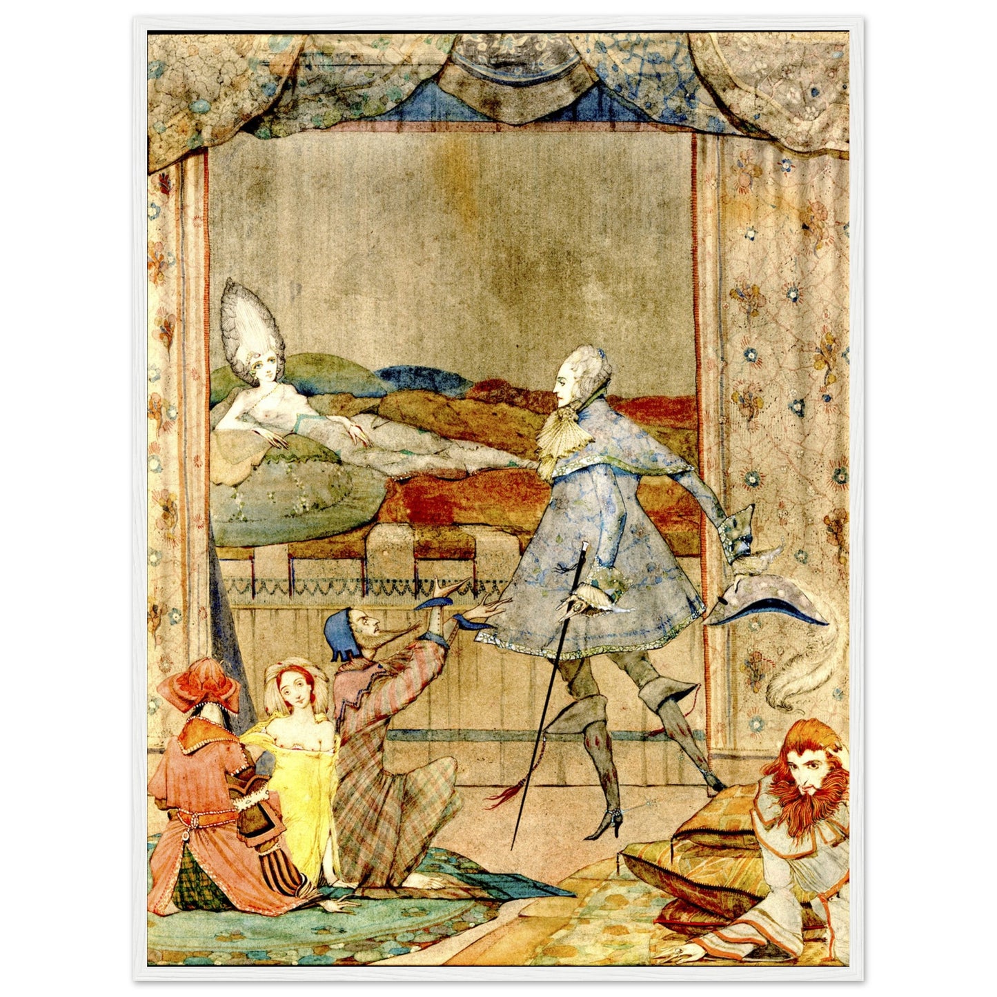 He Saw, Upon a Bed, the Finest Sight Was Ever Beheld by Harry Clarke – Framed Reproduction Print – view 9 | Buy Irish Art