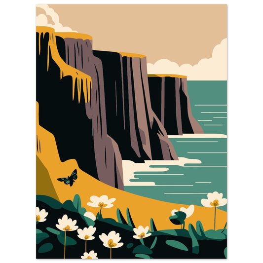 Cliffs of Moher County Clare Art Print – framed print close-up | Buy Irish Art