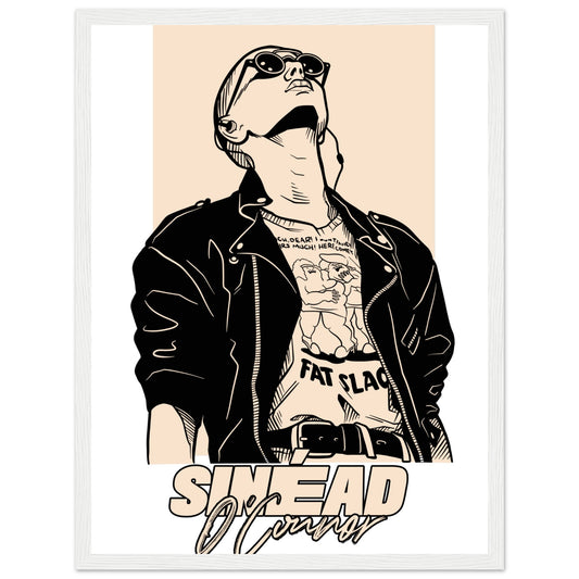 Sinead O'Connor Framed Wall Art Print – framed print close-up | Buy Irish Art