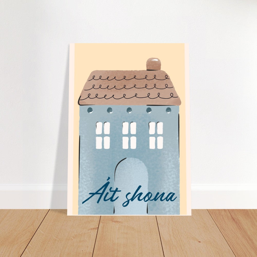 Geschenke in irischer Sprache, Wandkunst, - Áit Shona - Happy Place