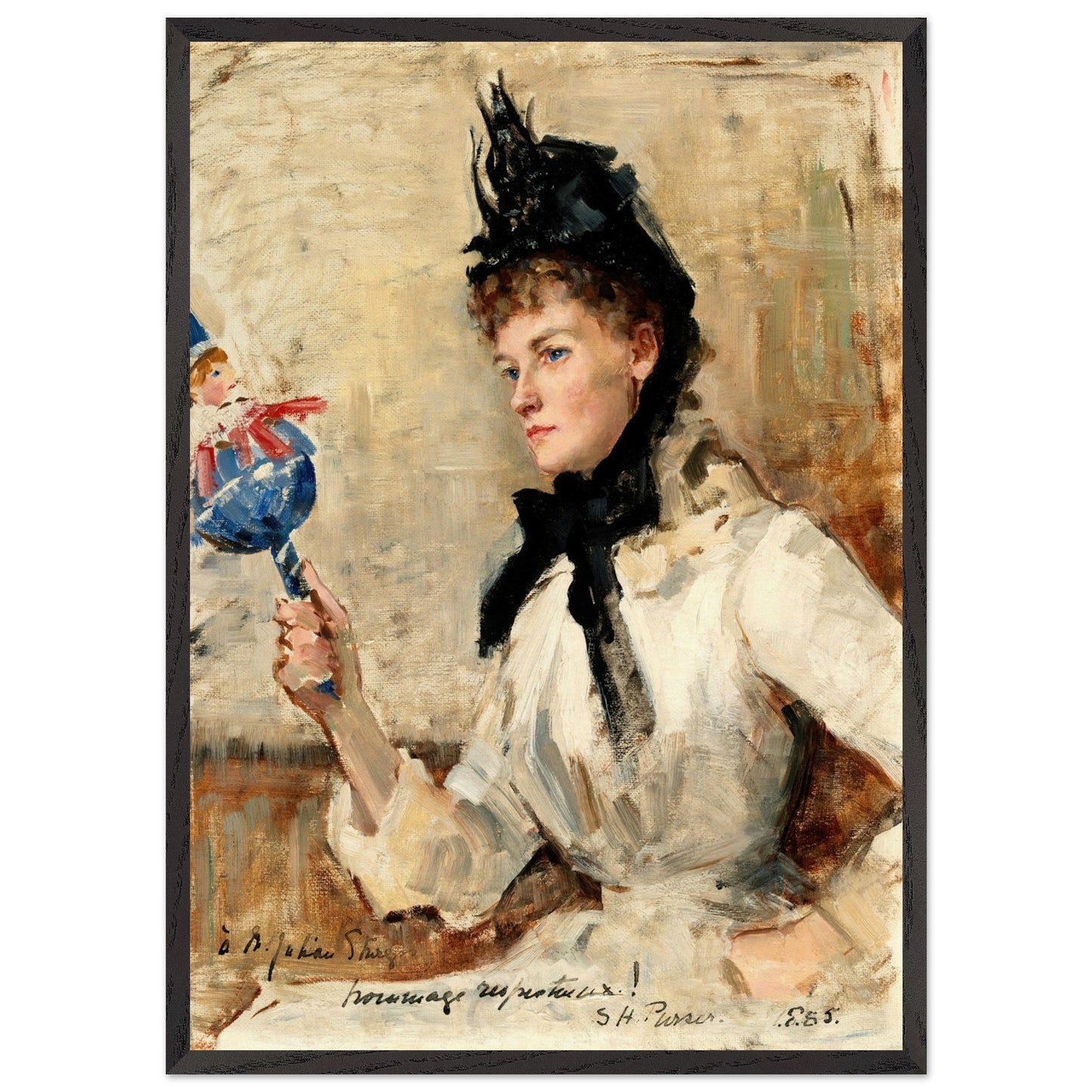 A Lady Holding a Rattle by Irish Artist Sarah Purser Art Print – view 22 | Buy Irish Art