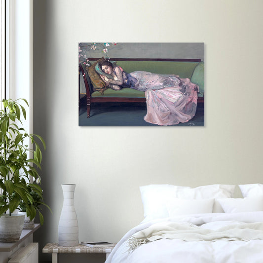 The Green Sofa — Sir John Lavery (1903) Canvas Print 60x90 cm / 24x36″ – Irish art canvas print | Buy Irish Art