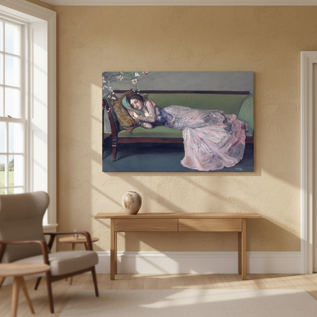 The Green Sofa — Sir John Lavery (1903) Canvas Print