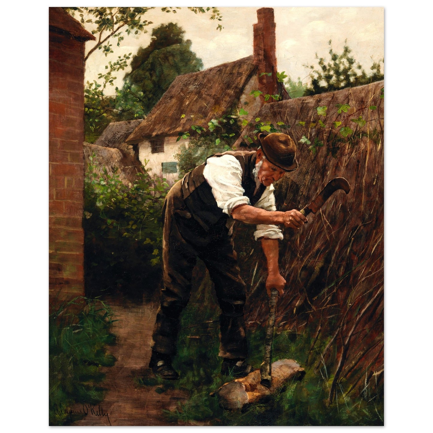 Preparing for Winter by Aloysius O'Kelly Art Print 40x50 cm / 16x20″ – Irish wall art print | Buy Irish Art