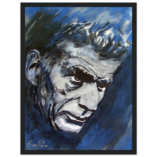 Samuel Beckett Irish Writer Framed Art Print by Irish Artist – framed print close-up | Buy Irish Art