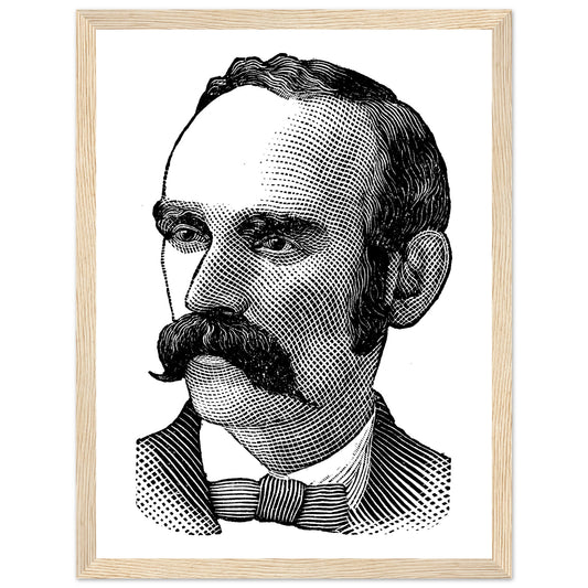Michael Davitt Art Print – framed print close-up | Buy Irish Art