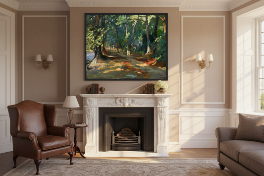 The Path by the River by John Lavery Print 40x50 cm / 16x20″ – Irish wall art print | Buy Irish Art