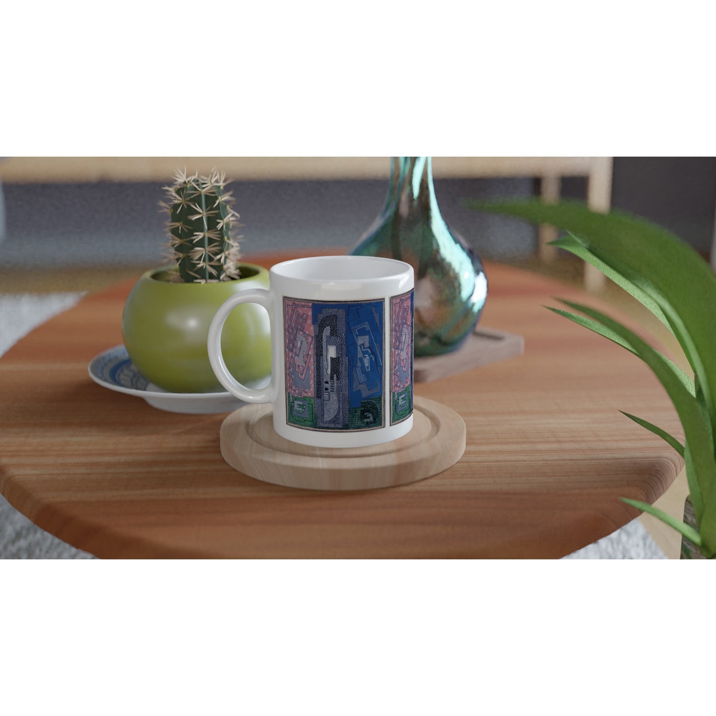 Four Element Composition Mug by Mainie Jellett – A Masterpiece for Your Everyday Moments – detail view | Buy Irish Art