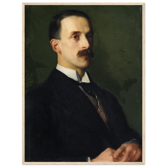 Portrait of Sir Hugh Lane (1865-1915), Director of the National Gallery of Ireland 1914-1915 by Sarah Cecilia Harrison Framed Print – framed print close-up | Buy Irish Art