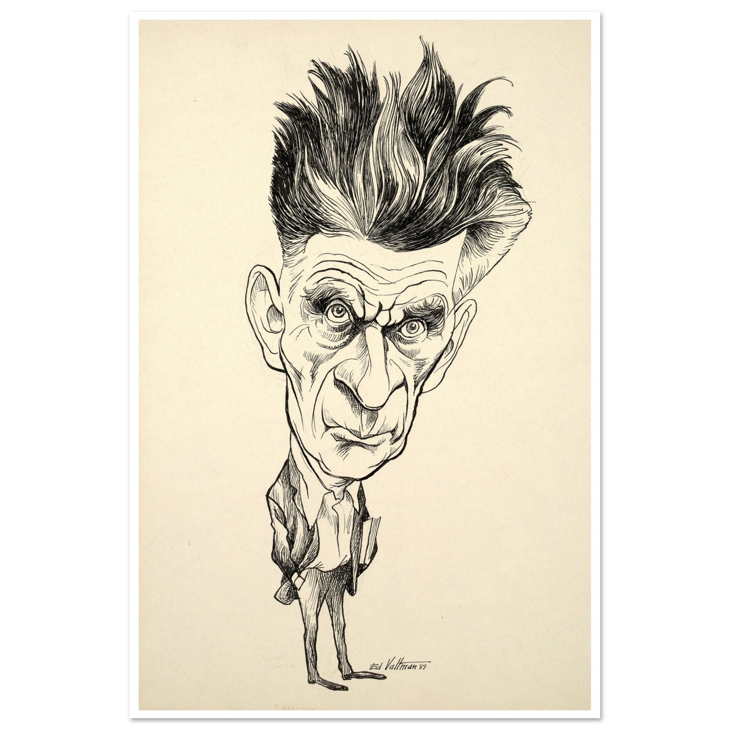 Samuel Beckett (1969) by Edmund Siegfried Valtman - Fine Art Print – detail view | Buy Irish Art