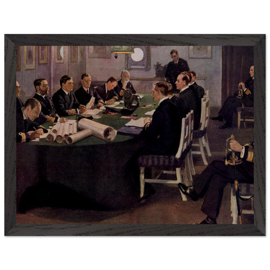 Admiral Sir David Beatty Reading the Terms of the Armistice (1918) – Sir John Lavery Print (view 2)