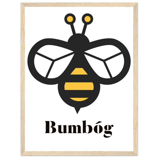 Bumbóg - Bumblebee Framed Art Print – Irish wall art print | Buy Irish Art