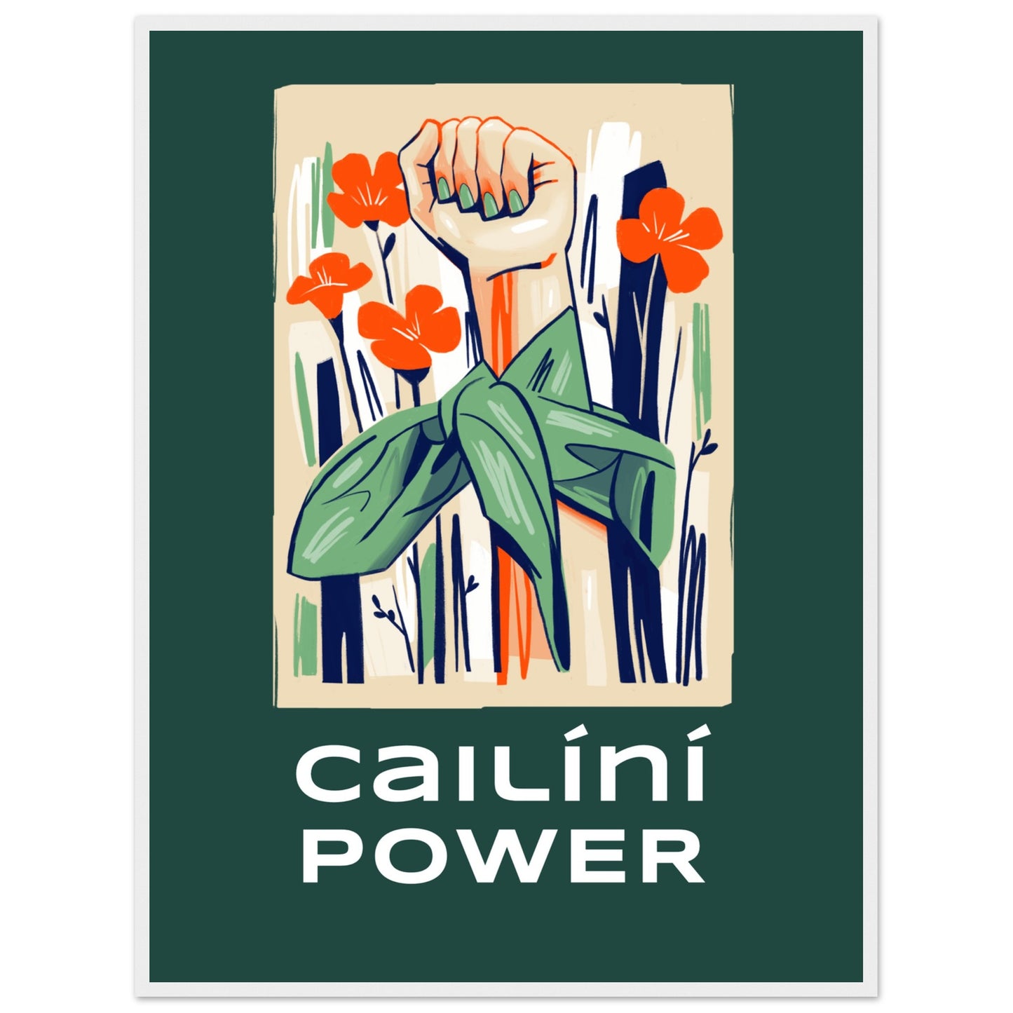 Cailíní Power – Irish Girl Power Art Print | Feminist Wall Art – view 11 | Buy Irish Art
