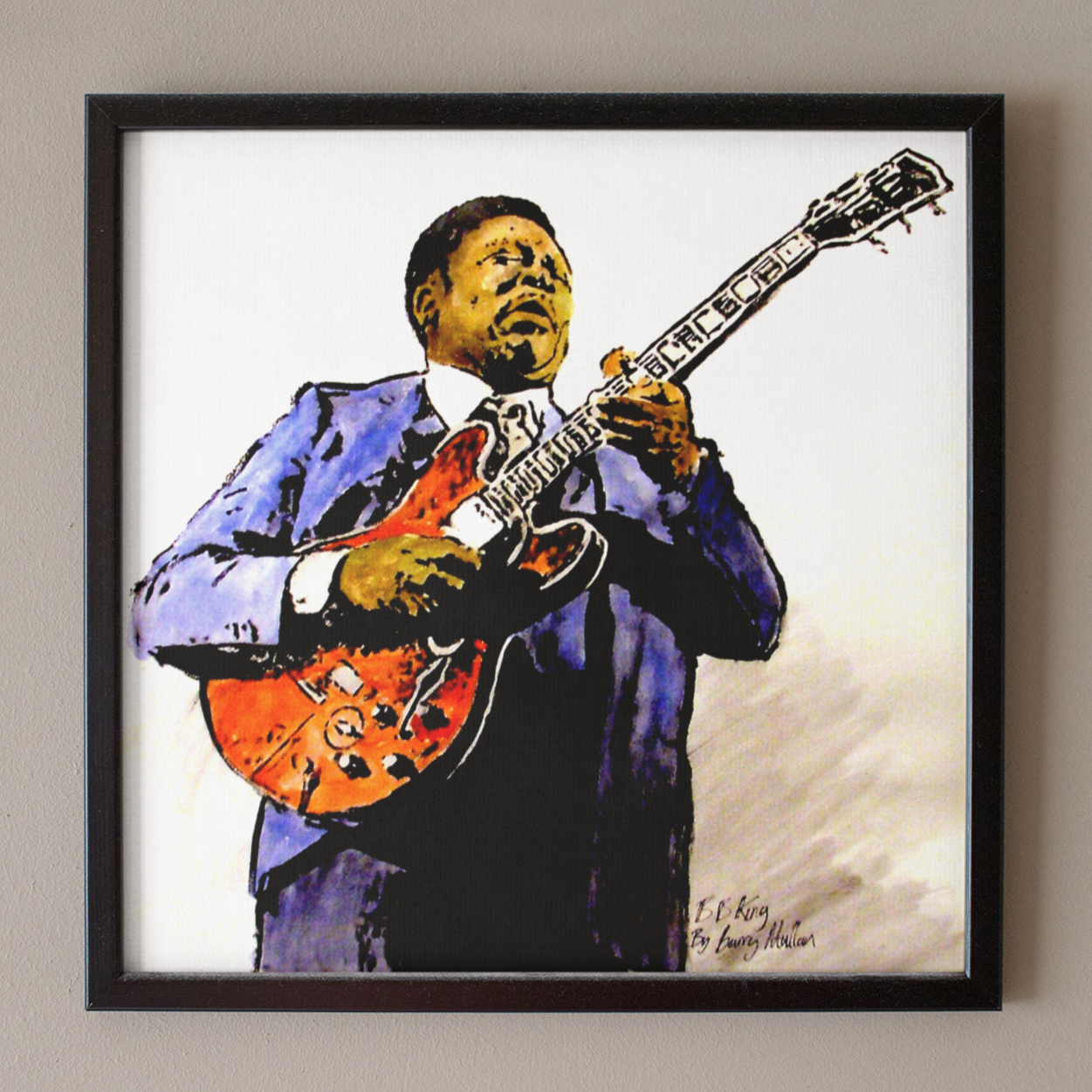 BB King Kunstdruck