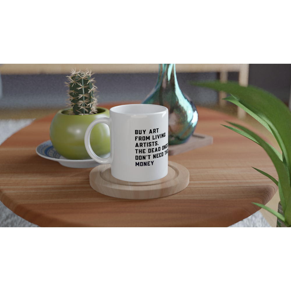 Kaufen Sie eine weiße Keramiktasse von Art From Living Artists