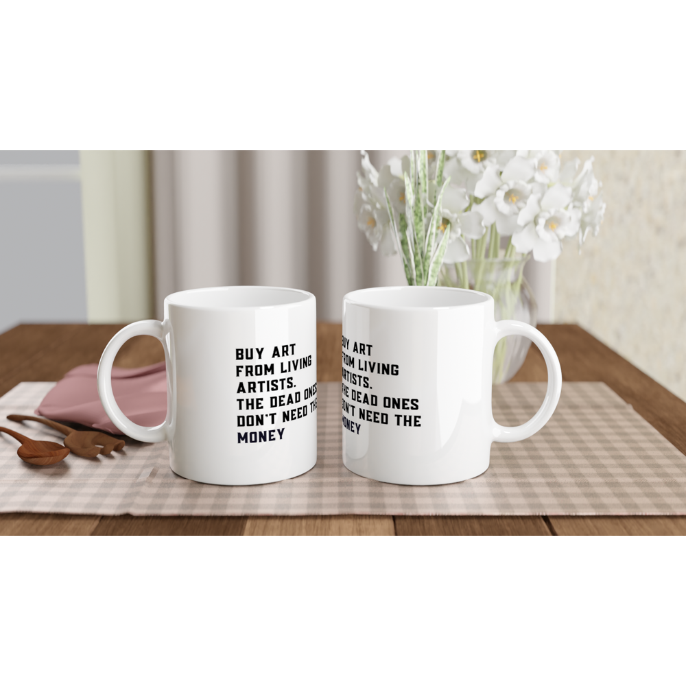 Kaufen Sie eine weiße Keramiktasse von Art From Living Artists