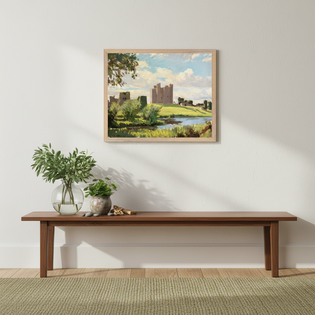 Trim Castle (1938) – Dermod O’Brien | Collector’s Edition Fine Art Print – size comparison view | Buy Irish Art