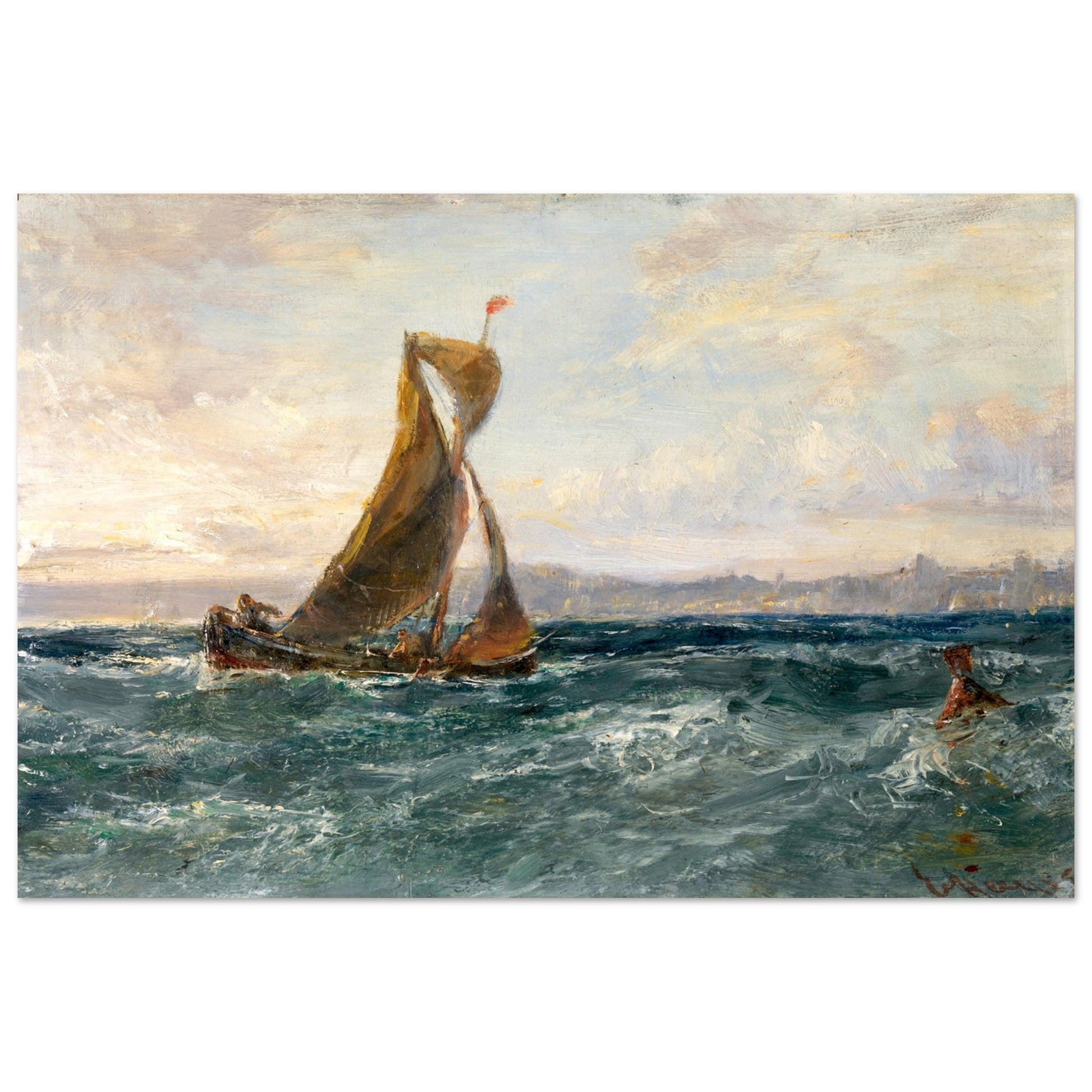 A View of Dublin Bay by Edwin Hayes – Gallery Edition Irish Art Print – view 7 | Buy Irish Art