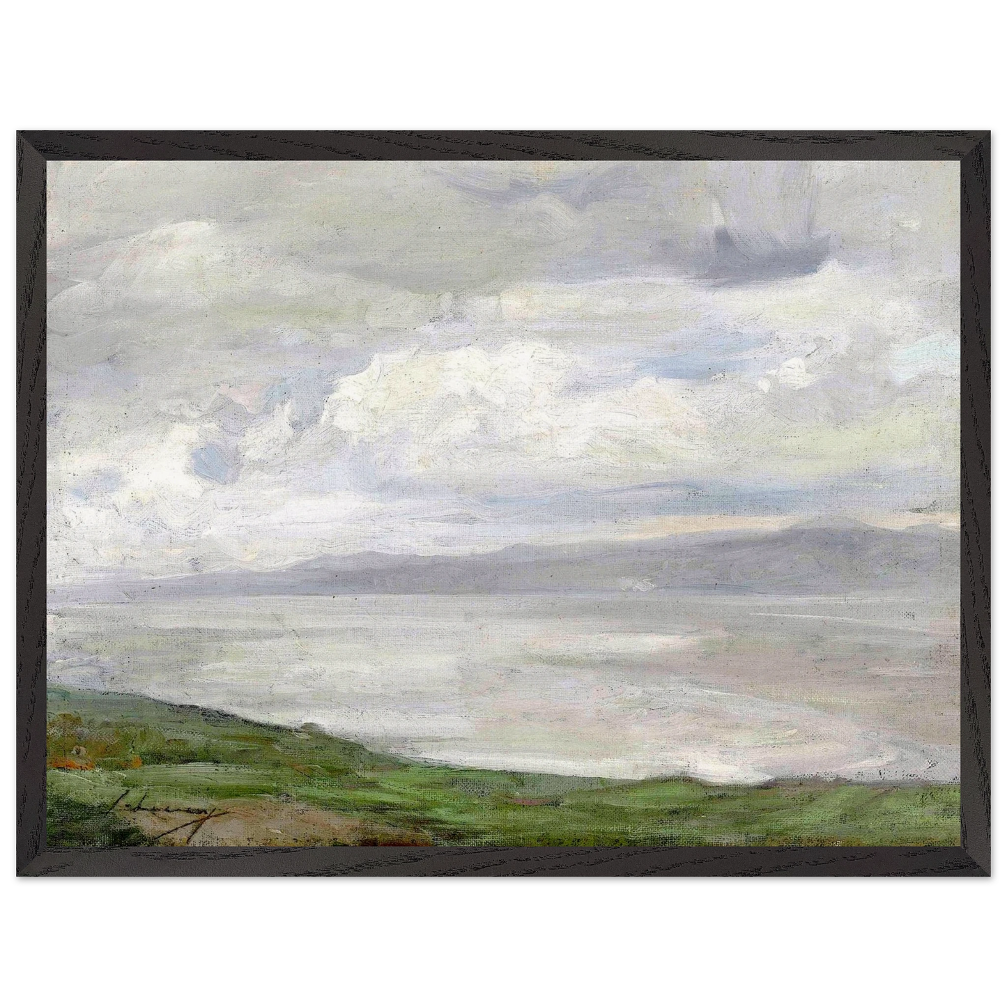 Irish coastal wall art by Sir John Lavery — Island Magee print in home interior setting
