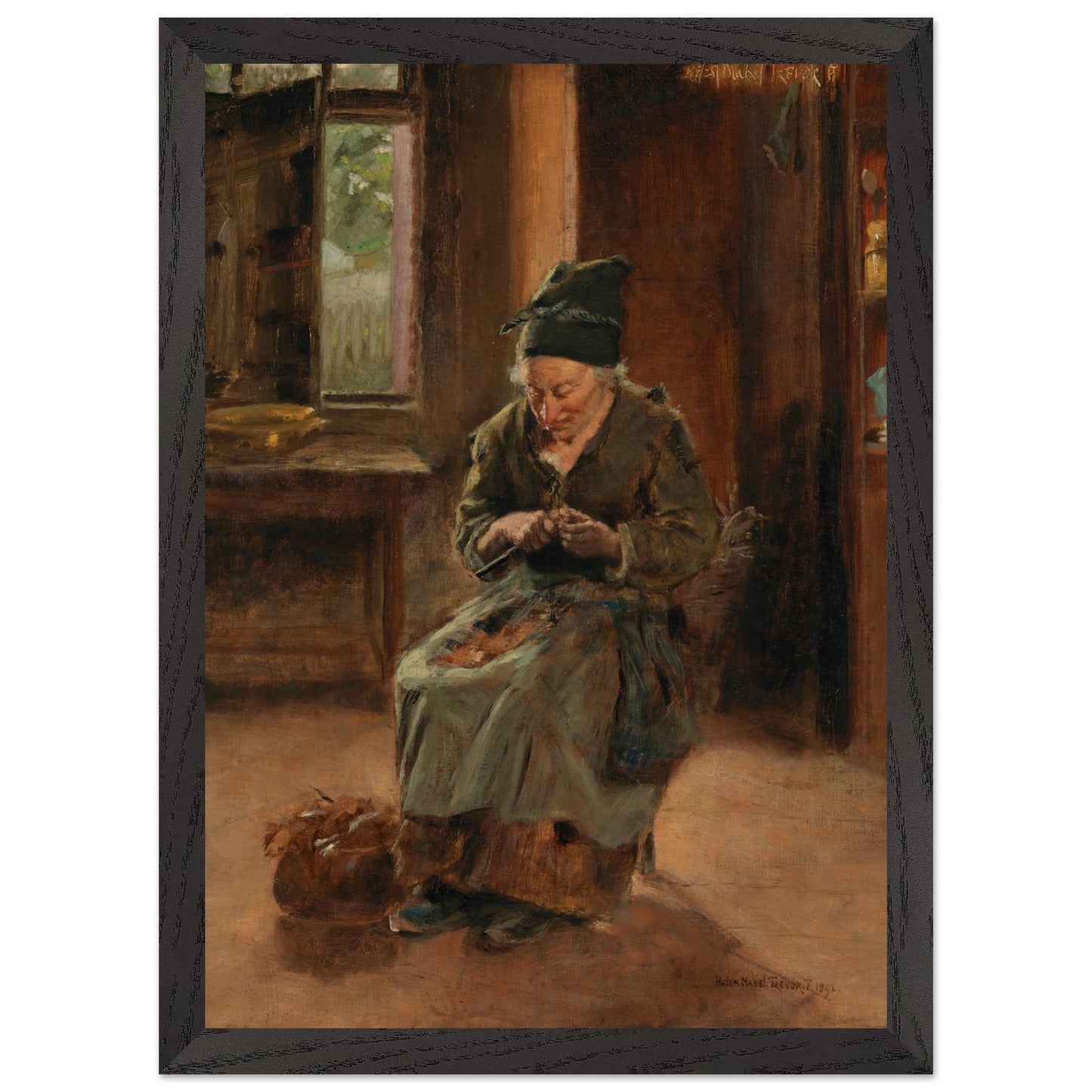 An Interior of a Breton Cottage by Irish Artist Helen Mabel Trevor – view 19 | Buy Irish Art