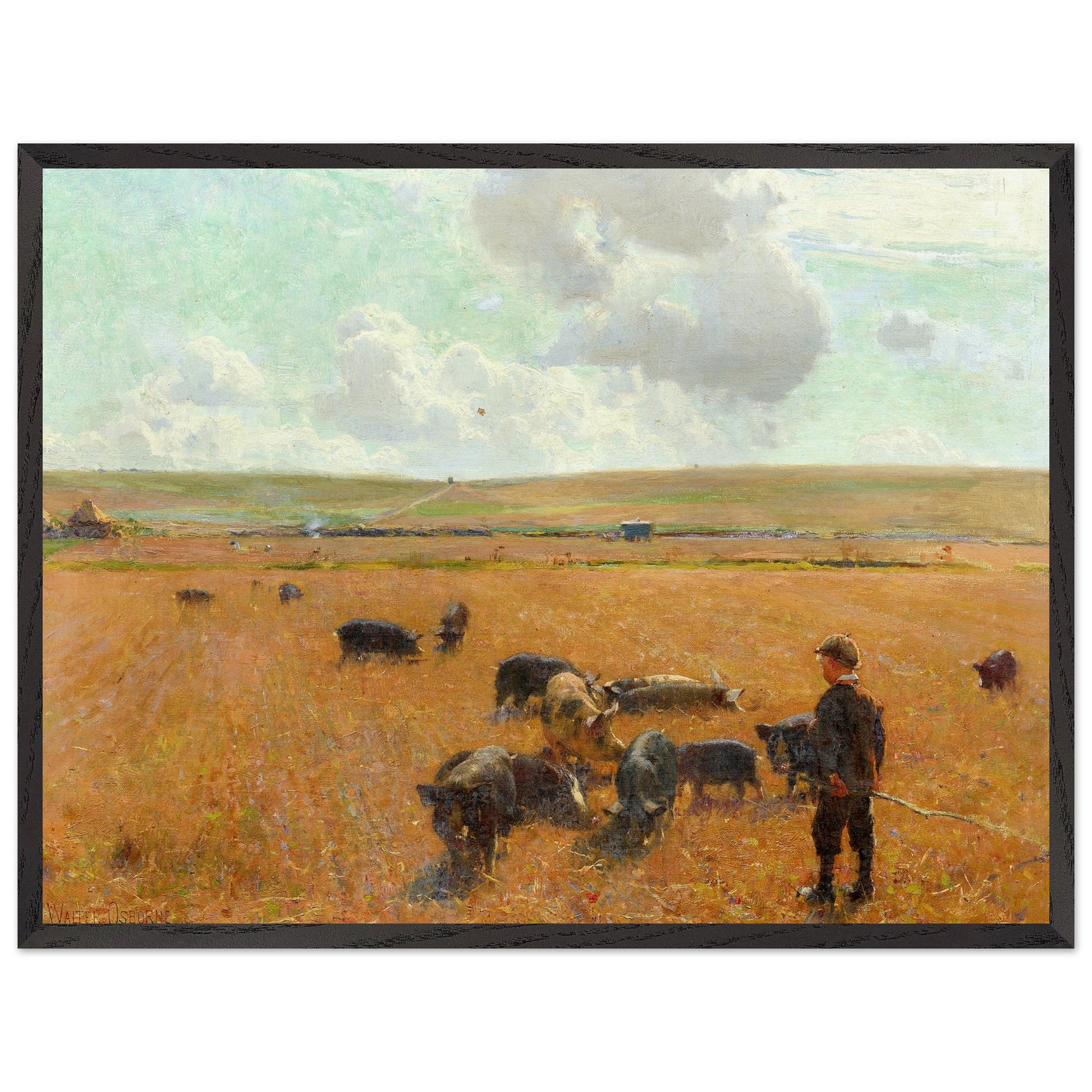 Joe the Swineherd art print – framed wall art interior mockup