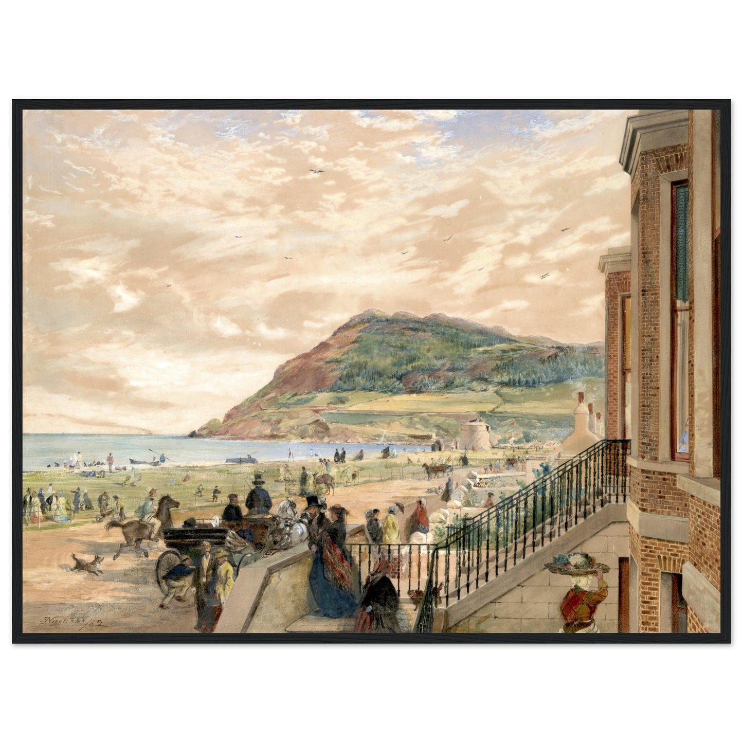 The Seafront at Bray by Erskine Nicol – Irish Art Print – view 8 | Buy Irish Art
