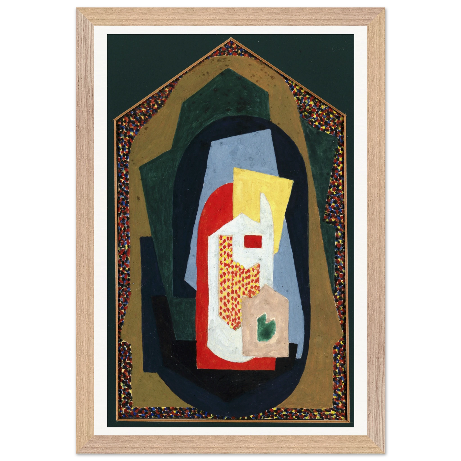 Decoration (1923) by Mainie Jellett - print in a black frame