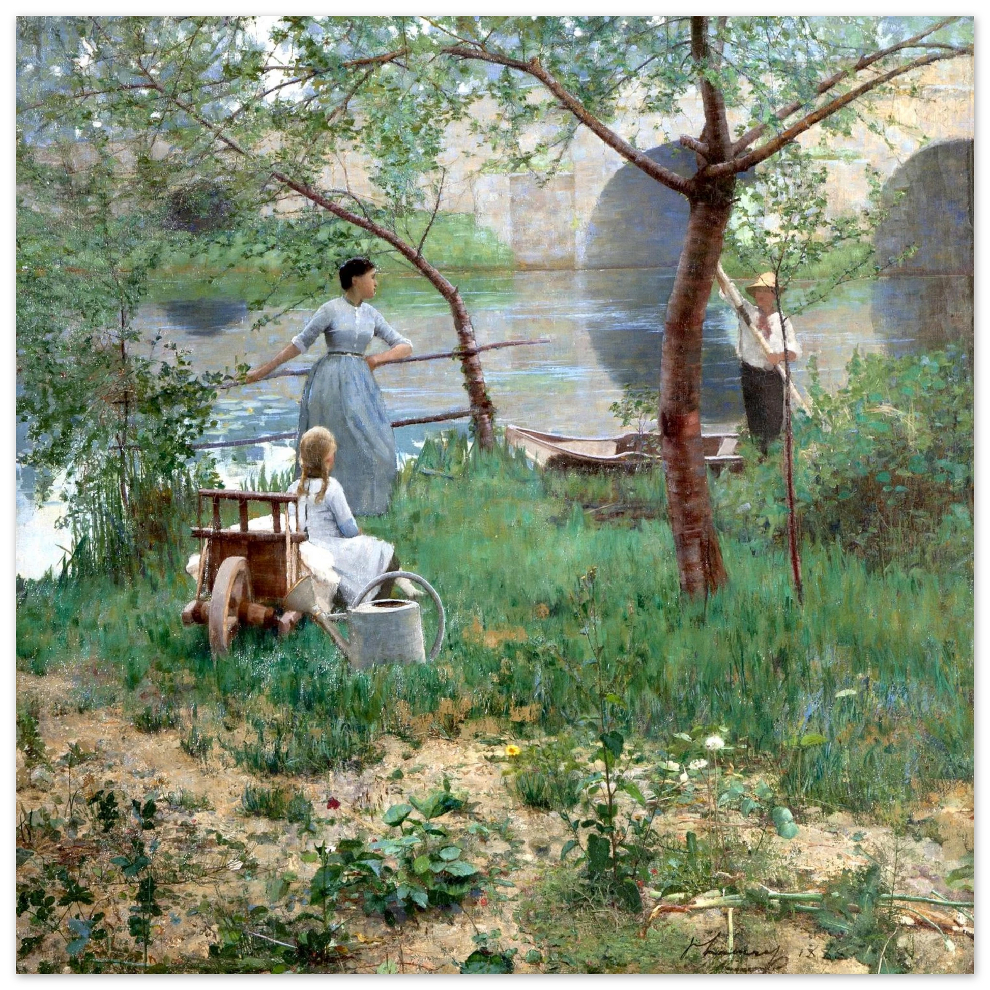 Under the Cherry Tree by Sir John Lavery, 70x70cm print size