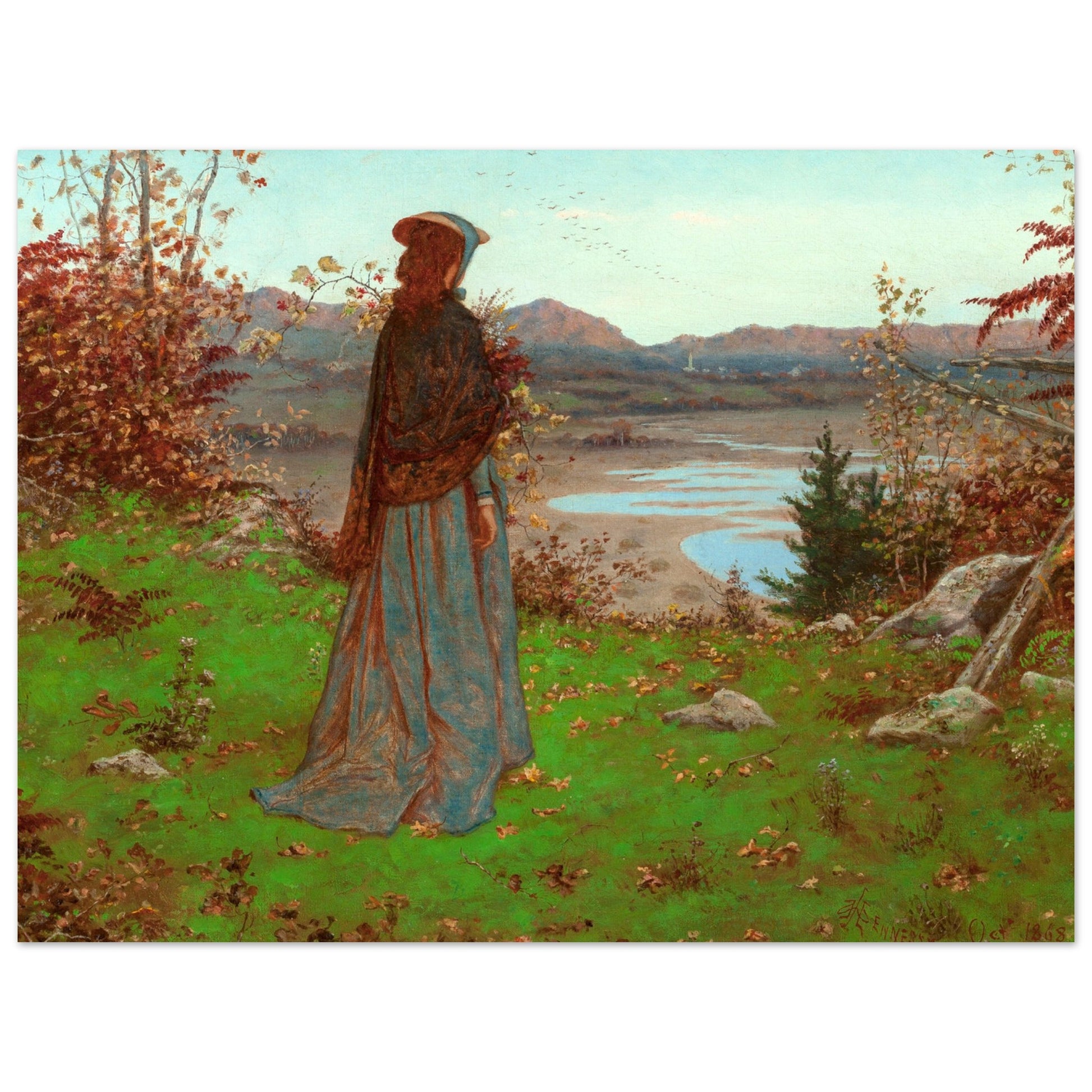 Woman in an Autumn Landscape – William J. Hennessy Irish Art Print – view 6 | Buy Irish Art