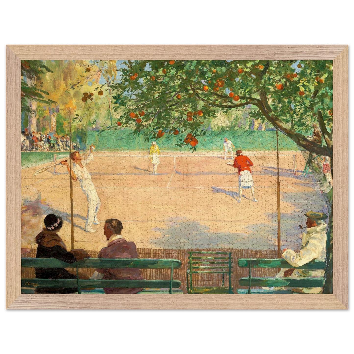 Tennis Hotel Beau Site Cannes archival print – bedroom wall art with black frame