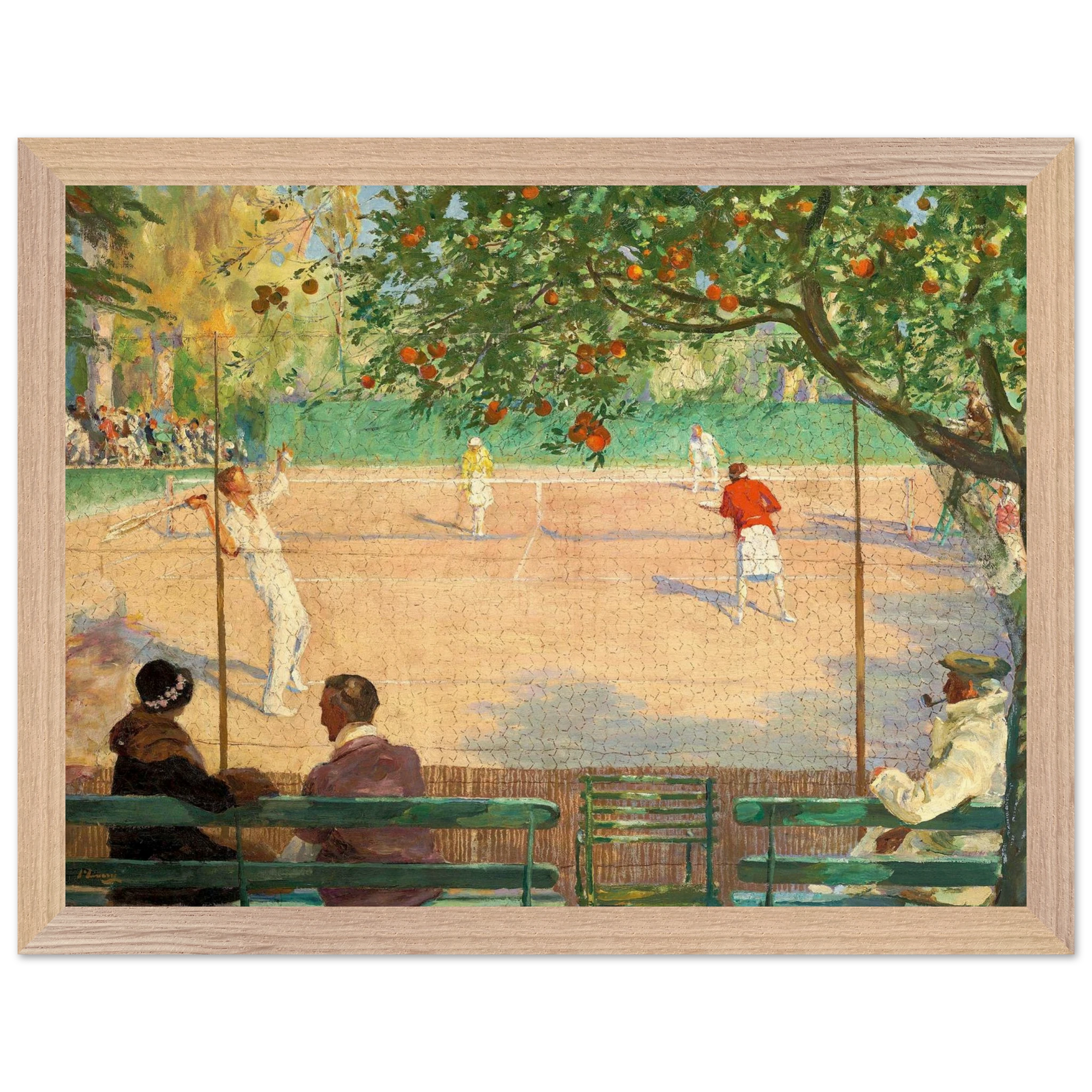 Tennis Hotel Beau Site Cannes archival print – bedroom wall art with black frame