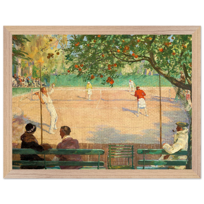 Tennis Hotel Beau Site Cannes archival print – bedroom wall art with black frame