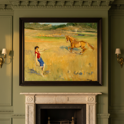 Schooling the Pony – Sir John Lavery Art Print